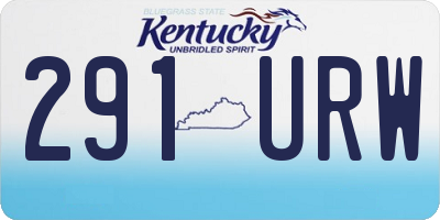 KY license plate 291URW