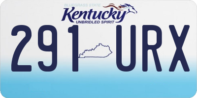 KY license plate 291URX