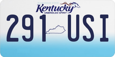 KY license plate 291USI