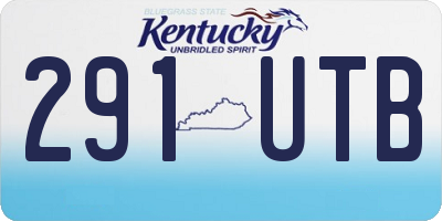KY license plate 291UTB