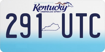 KY license plate 291UTC