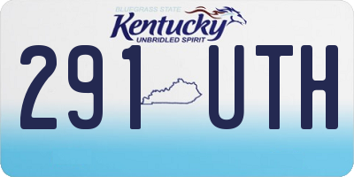 KY license plate 291UTH