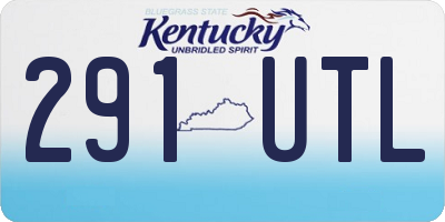 KY license plate 291UTL