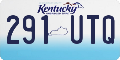 KY license plate 291UTQ