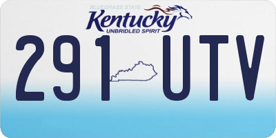 KY license plate 291UTV