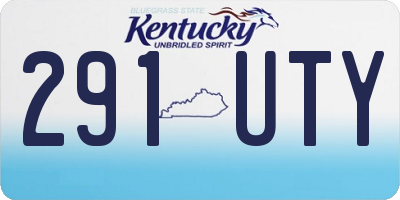 KY license plate 291UTY