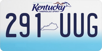 KY license plate 291UUG