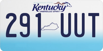 KY license plate 291UUT