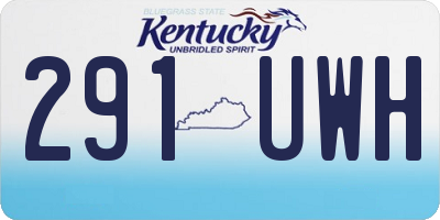 KY license plate 291UWH