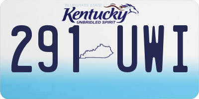 KY license plate 291UWI
