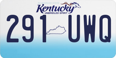 KY license plate 291UWQ