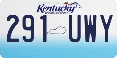 KY license plate 291UWY