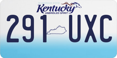 KY license plate 291UXC