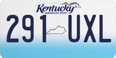 KY license plate 291UXL