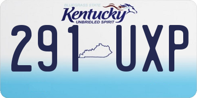 KY license plate 291UXP