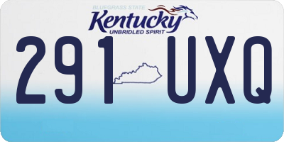KY license plate 291UXQ