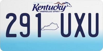 KY license plate 291UXU