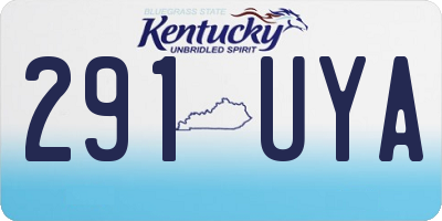 KY license plate 291UYA