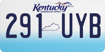KY license plate 291UYB