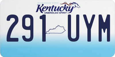 KY license plate 291UYM