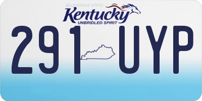 KY license plate 291UYP