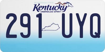 KY license plate 291UYQ