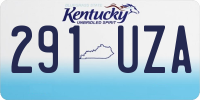 KY license plate 291UZA