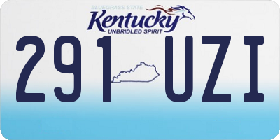KY license plate 291UZI