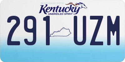 KY license plate 291UZM