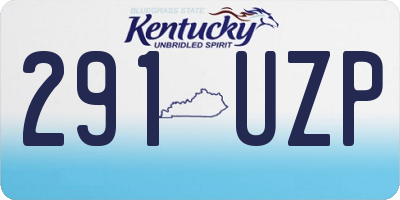 KY license plate 291UZP