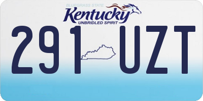 KY license plate 291UZT