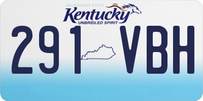 KY license plate 291VBH