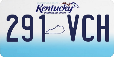 KY license plate 291VCH