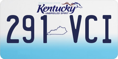 KY license plate 291VCI