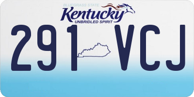 KY license plate 291VCJ
