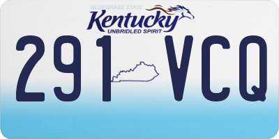 KY license plate 291VCQ