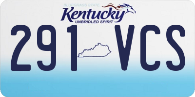 KY license plate 291VCS