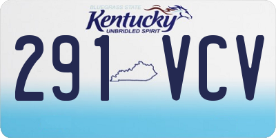 KY license plate 291VCV