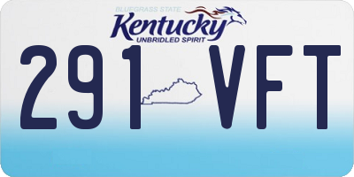KY license plate 291VFT