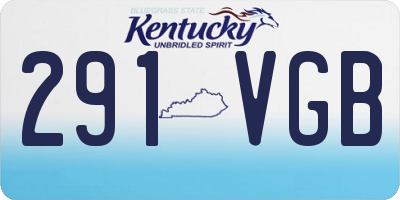 KY license plate 291VGB