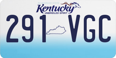 KY license plate 291VGC