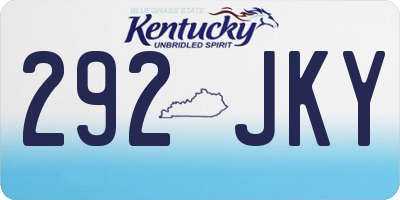 KY license plate 292JKY
