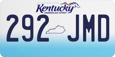 KY license plate 292JMD