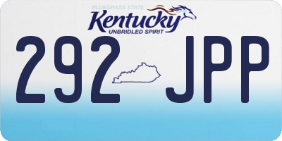 KY license plate 292JPP