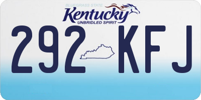 KY license plate 292KFJ