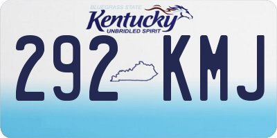 KY license plate 292KMJ