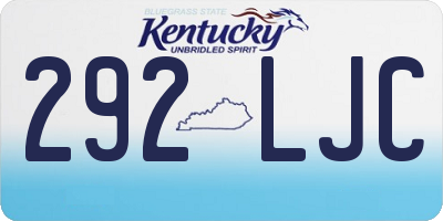 KY license plate 292LJC