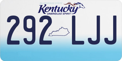 KY license plate 292LJJ