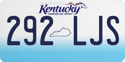 KY license plate 292LJS