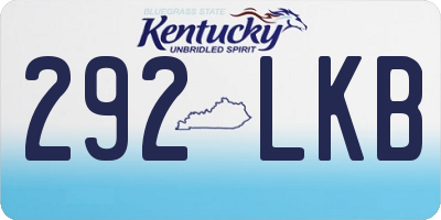 KY license plate 292LKB